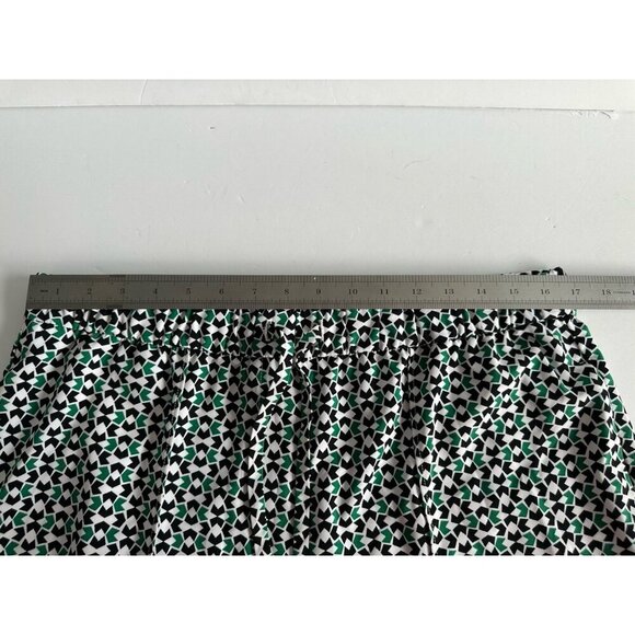 Worthington Green Black Geometric Jogger Pants L Mid-Rise Elastic Waist Grandma - Picture 5 of 12